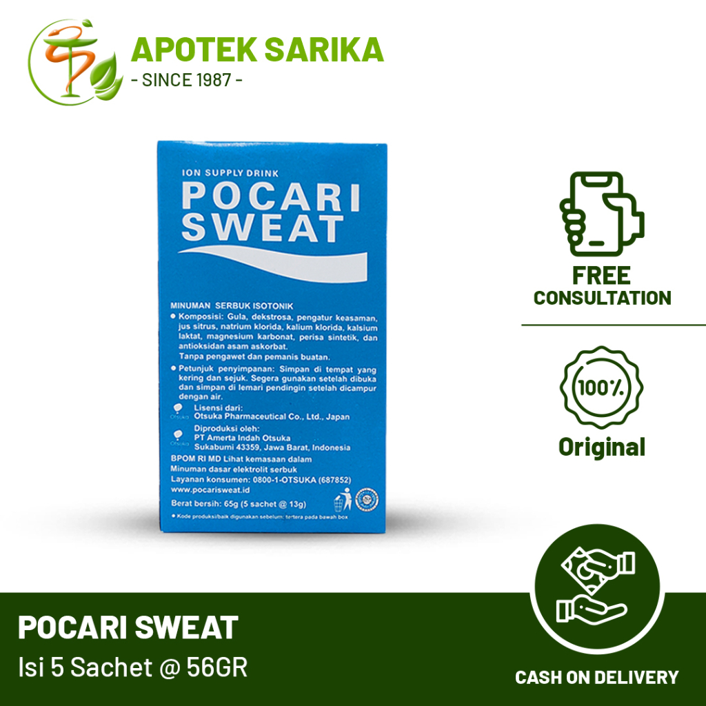 

Pocari Sweat Isi 5 Sacht ( Minuman Ion Tubuh )