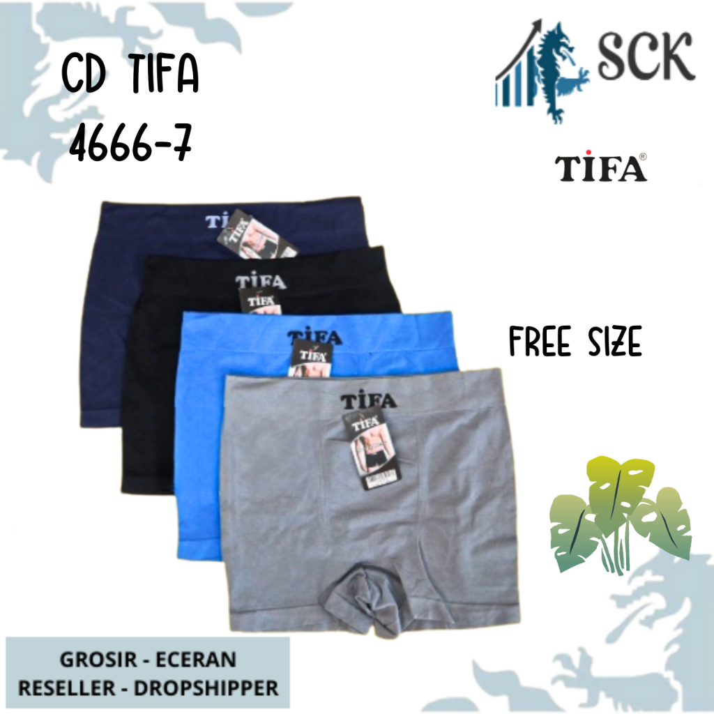 CD Pria TIFA 4666-7 Model BOXER Bahan Katun Premium model Sporty katun SIZE M L XL - sckmenwear GROSIR