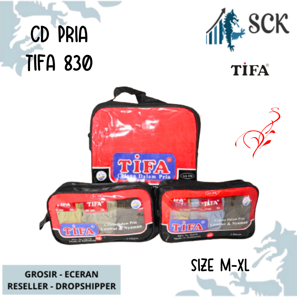 [ISI 3] CD Pria TIFA 830 SIZE M-XL HALUS / FREE DOMPET / Pakaian Dalam COWOK Berkualitas - sckmenwear GROSIR