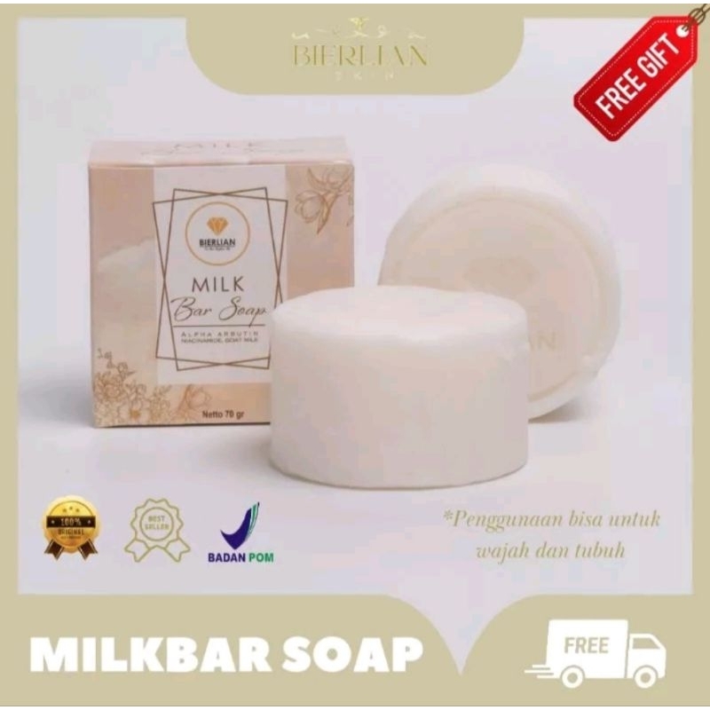 (BPOM) BIERLIAN Sabun Badan Susu  by BIERLIAN SKINCARE/Milk Bar Soap/Sabun