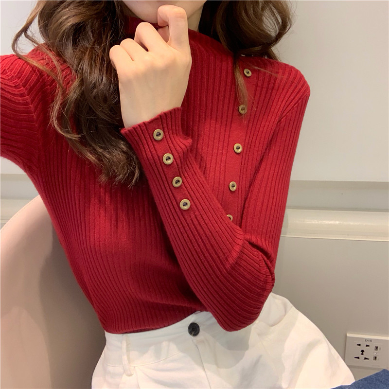 【 Bra Mall 】BJ-040 Turtleneck Knit Long Sleeve Korean Style Import Premium New Release | Atasan Turtleneck Rajut Korean Style Lengan Panjang