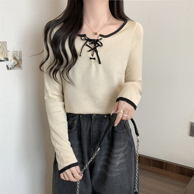 【 Bra Mall 】BJ-048  Blouse Knit Korean Style Premium Import Rajut Adem dan Tebal | Atasan Knit Korean Style Import Student