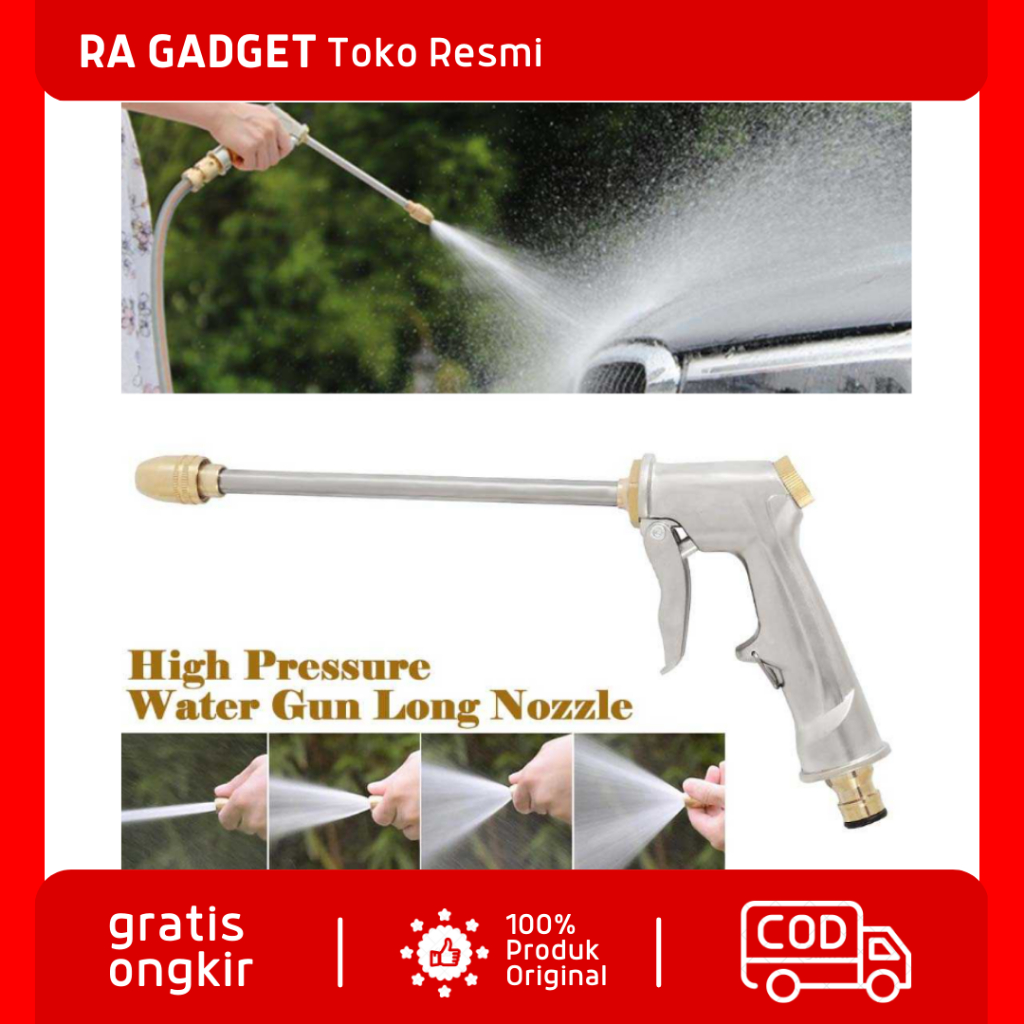 Semprotan Air Sabun Cuci Mobil Motor Steam High Pressure Jet Mobil Water Gun / Alat Kepala Semprotan