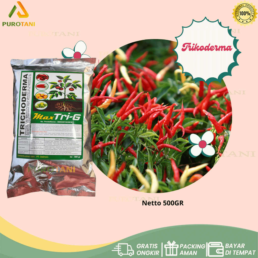Max Tri-G Pupuk Tanaman Obat Anti Layu Fusarium Trichoderma Trikoderma Pertanian 500GR