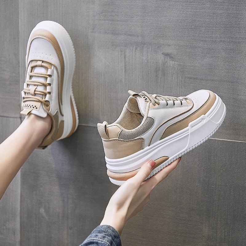 Sepatu Sneaker Wanita Import Tinggi Putih Korea Kasual 1051