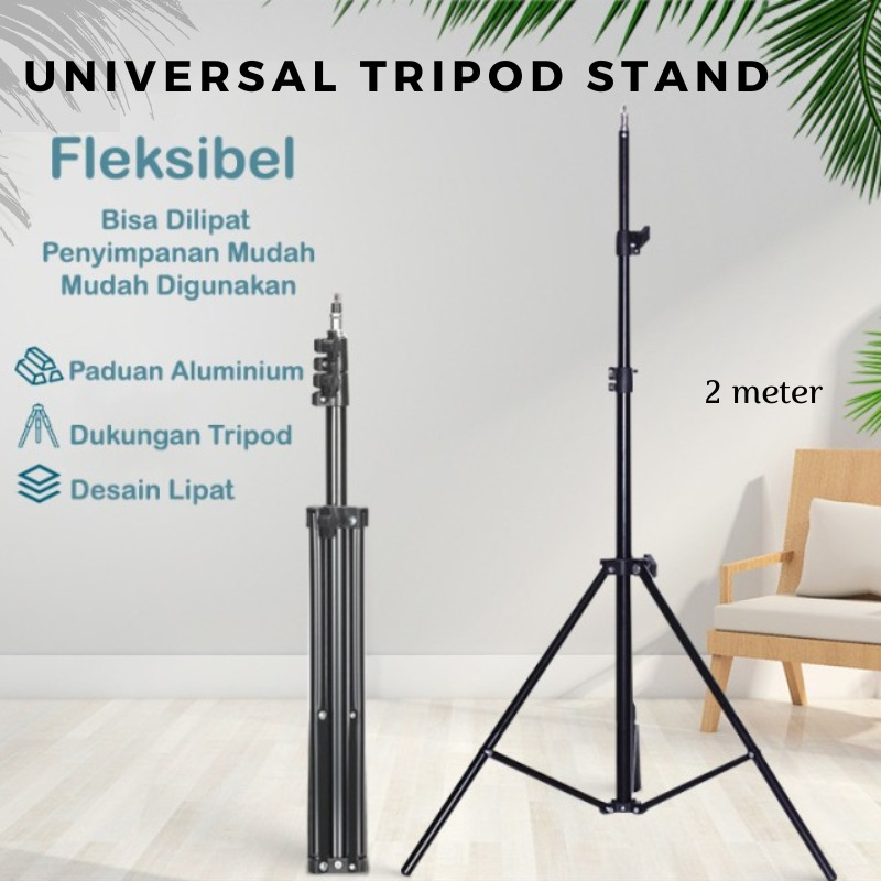 Tripod Light Stand 2m for Studio Lightning Portable stand lampu - Tripod