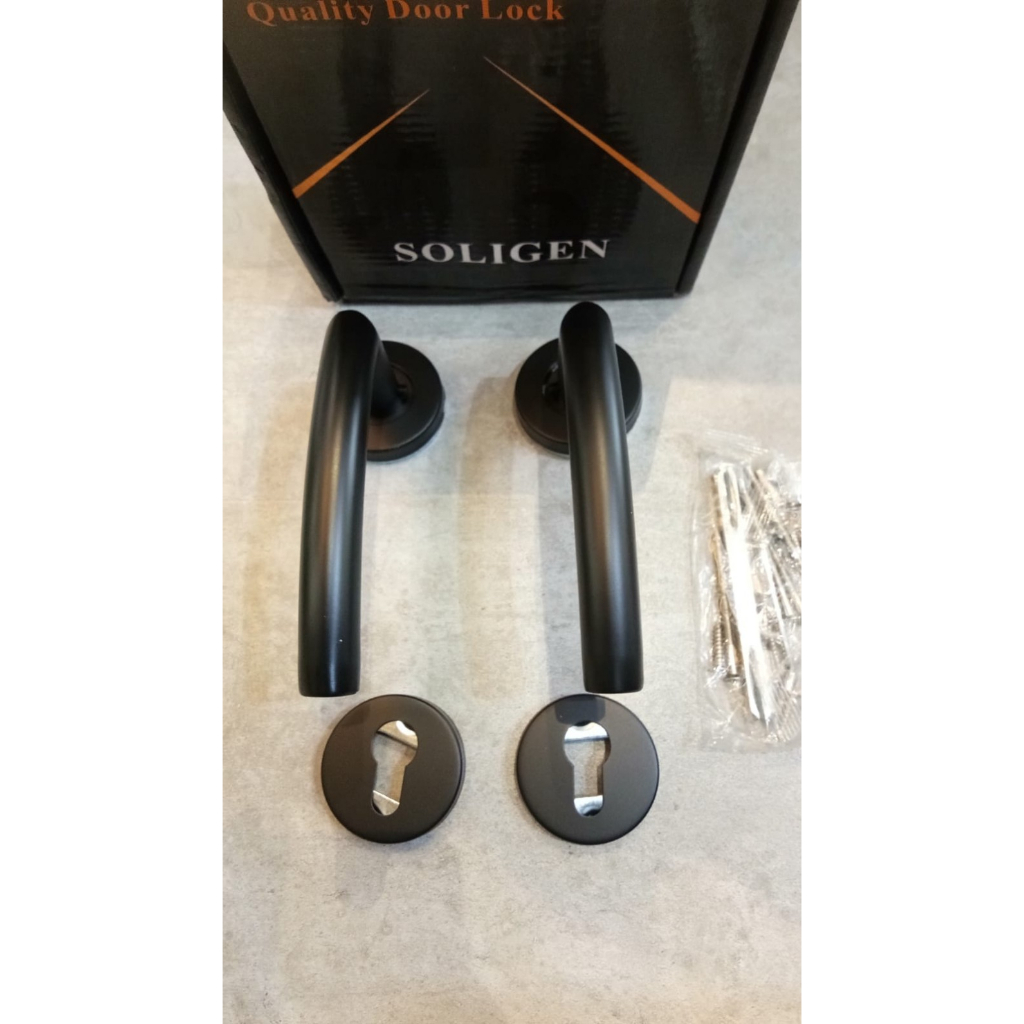 DOOR HANDLE PEGANGAN PINTU GAGANG PINTU SOLIGEN BLACK SERIES
