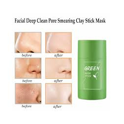 Green Mask Stick Masker Wajah Green Tea Pembersih komedo Hidung &amp; Wajah