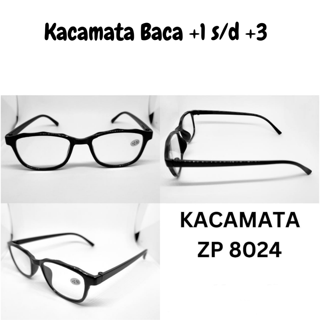 Kacamata Baca Lensa Plus / Rabun Dekat / Kacamata Plus Untuk Pria / Wanita Plus (+1.00 s/d +3.00) Reading Glasses ZP8024