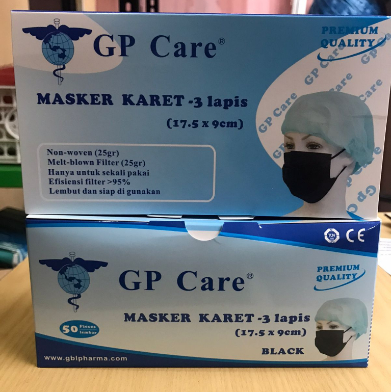 Masker earloop 3 ply GP Care non woven 50 pcs