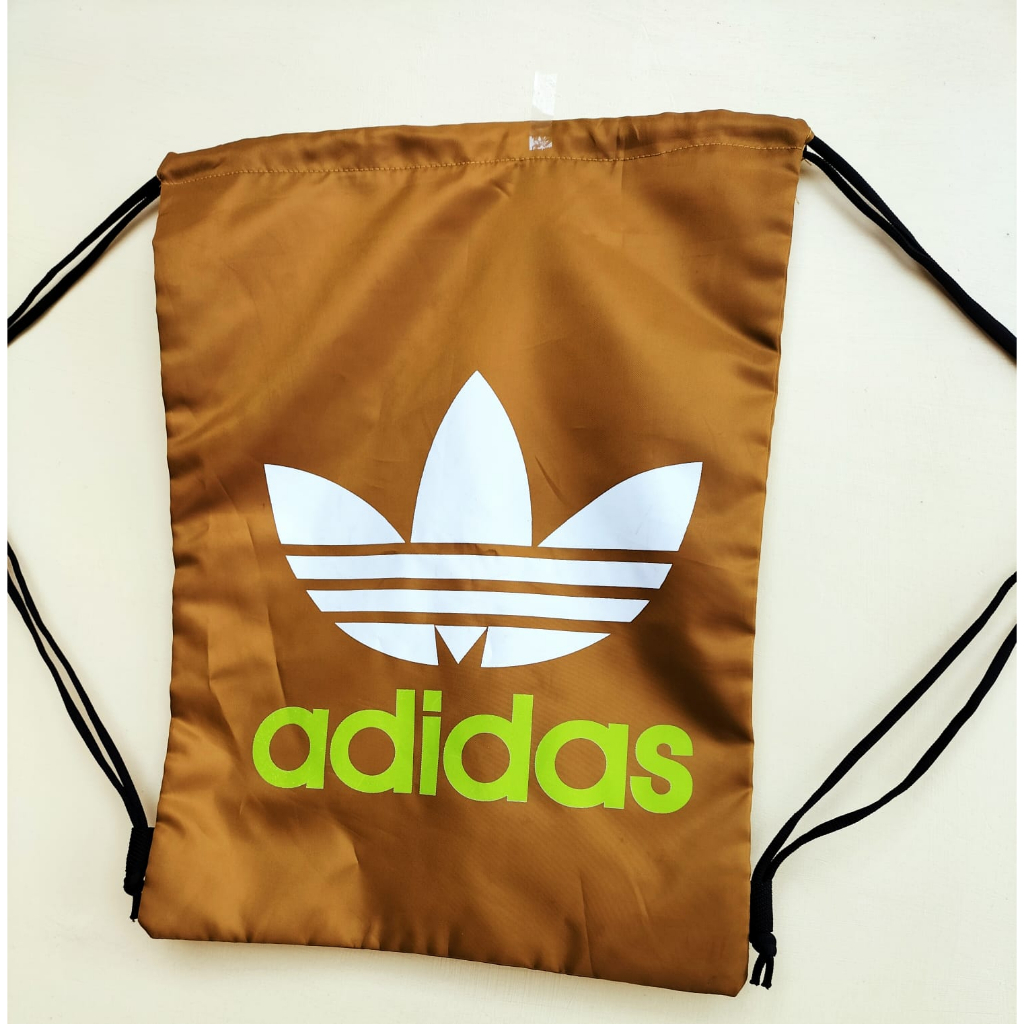 NEW DRAWSTRING BAG TAS SERUT ADIDAS OLAHRAGA GYM FITNES RENANG FUTSAL TRAVEL PRIA UNTUK SEPATU SNEAK