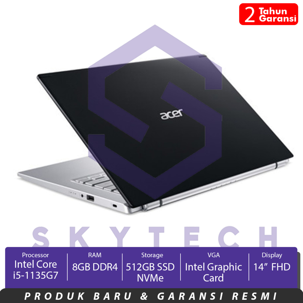 ACER ASPIRE A514 54 52KH INTEL CORE i5 1135G7 RAM 8GB SSD 512GB INTEL IRIS WINDOWS 11 + OFFICE 2021