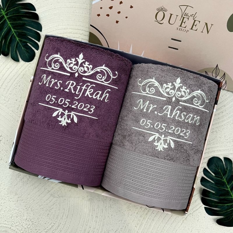 Handuk Couple Morning Whistle by Terry Palmer Motif Azura Uk.135×70 (Bordir Nama + Box)