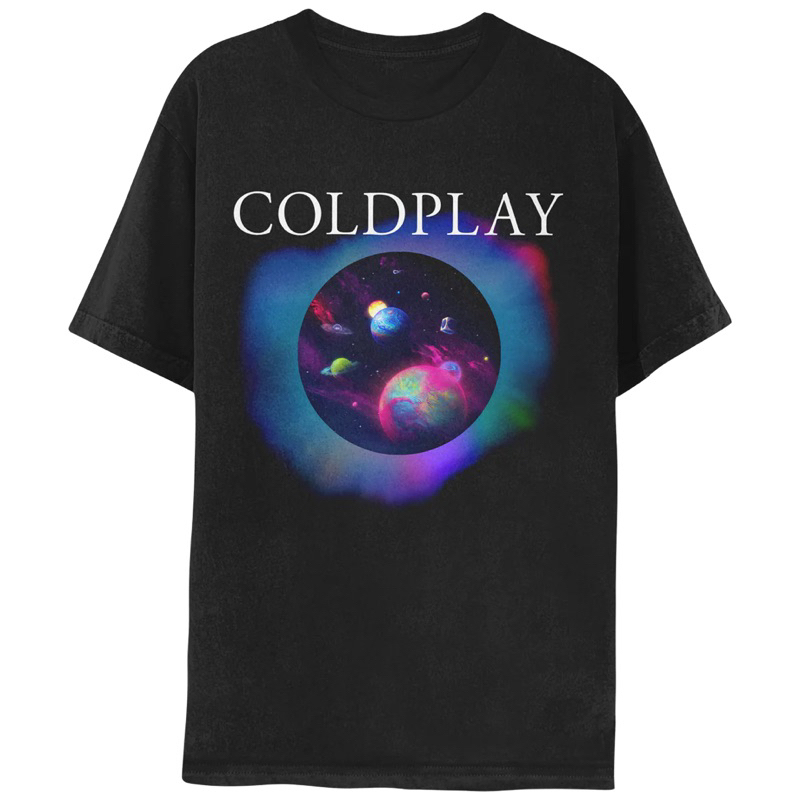 Kaos / Shirt merchandise coldplay. Unofficial merch, dijamin kualitas premium, mirror 1:1 dari offic