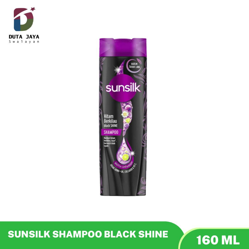 Sunsilk Shampoo Black Shine 160 ML Hitam Berkilau Shampo