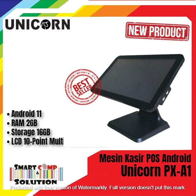 Mesin Kasir POS Android Unicorn PX-A1 / PXA1 RAM 2/16 GB Touchscreen