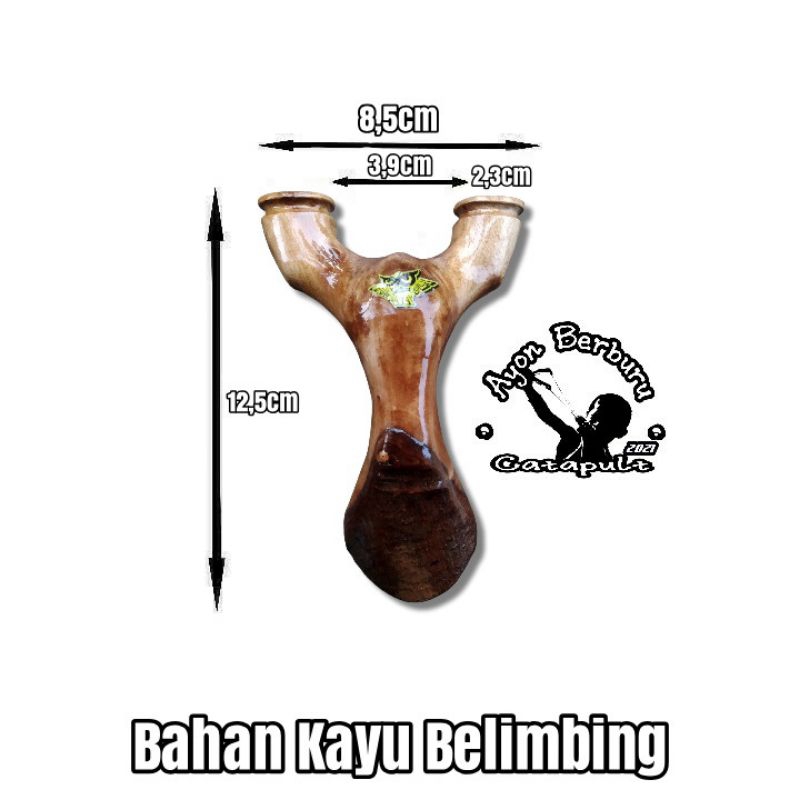 Ketapel OTT dari bahan kayu BLIMBING/Ayon Catapult