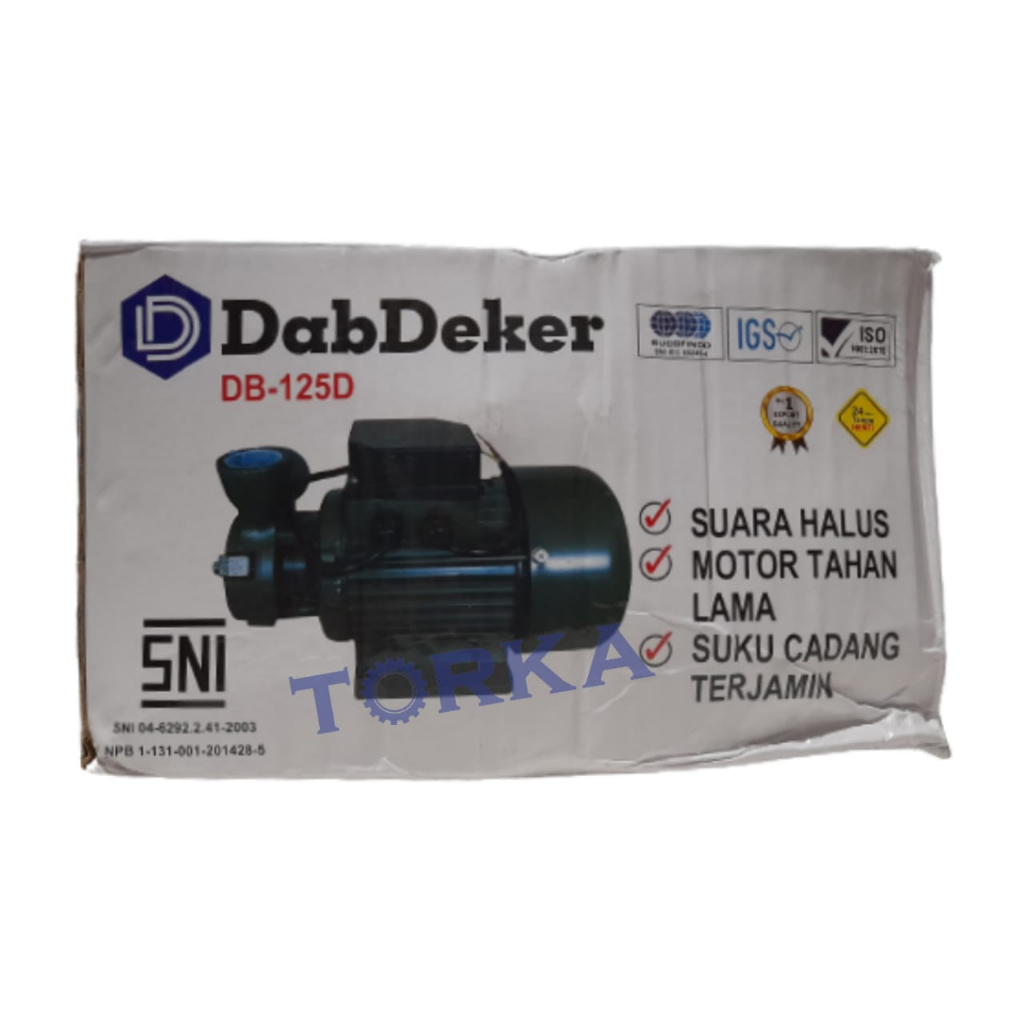 Pompa Air DABDEKER 125 Watt Pompa Hisap Dorong