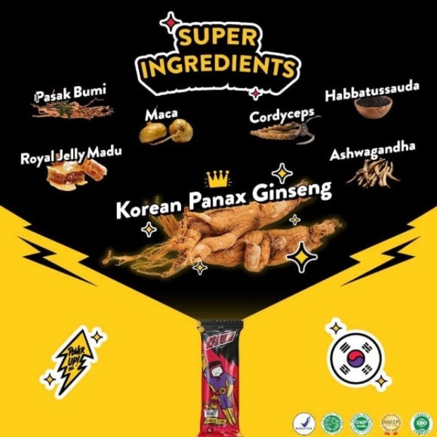 Mister Golo 1 Sachet | Suplemen Pria Herbal Serbuk Rasa Jelly Madu Dengan Korean Ginseng