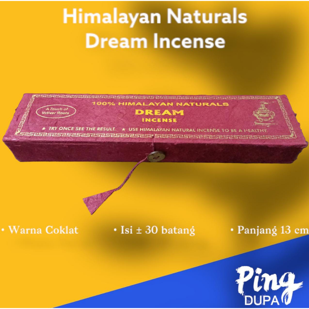 Dupa Hio Tibetan Himalayan Naturals Dream Incense Tanpa Batang