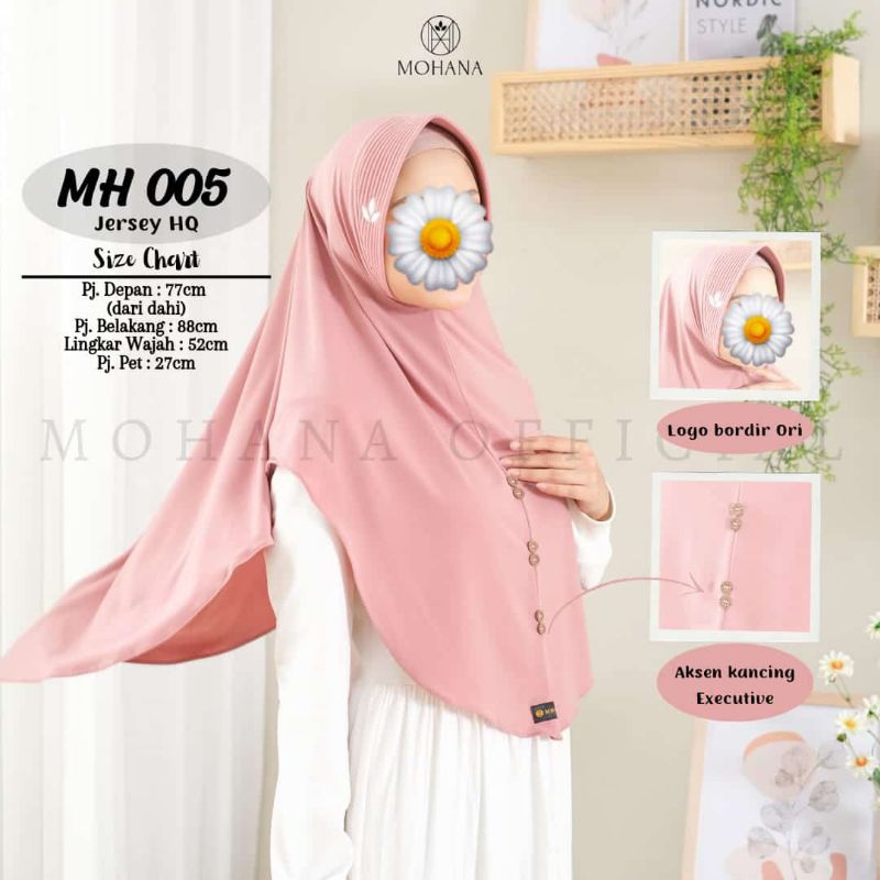 MOHANA MH 005 | Bergo Instant Jilbab Instan Hijab Kerudung Fashion Muslim Wanita