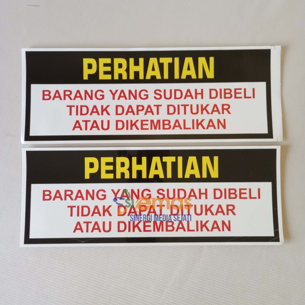 

Stiker Peringatan Pembelian