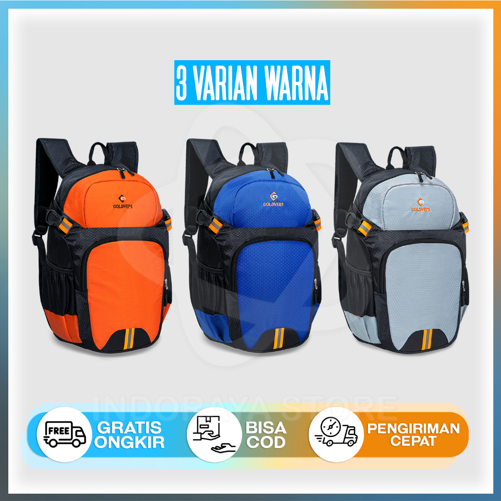 Tas Ransel Pria Backpack Olahraga 35L Tas Waterproof Anti Air Free Raincover Indoraya_store