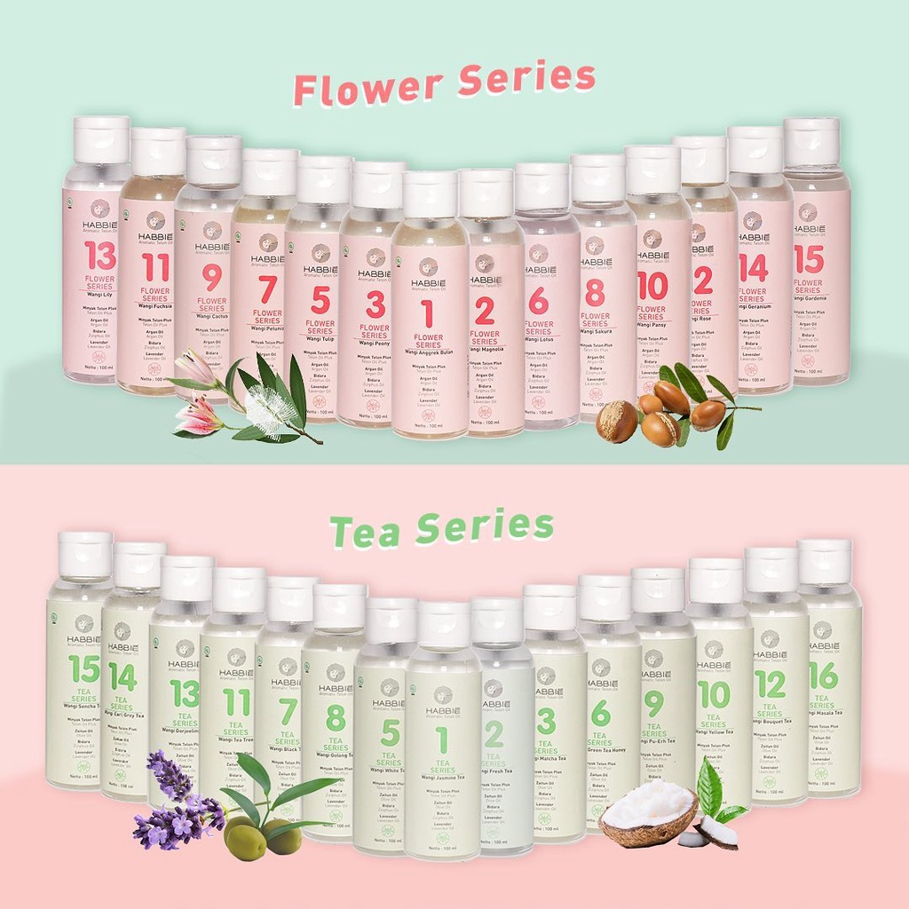 Habbie Minyak Telon | Aromatic Oil Flower Series | Tea Series