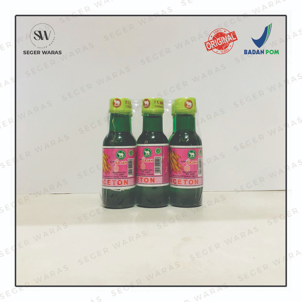 PER ½ LUSIN ACETONE 100K Cap Gajah (50ml) aceton aseton pembersih cat kuku