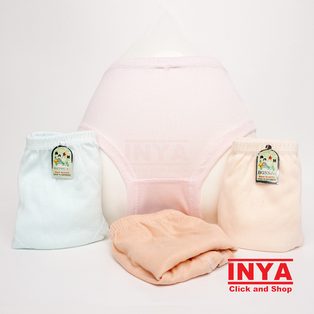 CELANA DALAM WANITA KATUN POLOS BONSAI - Woman Underwear Panty