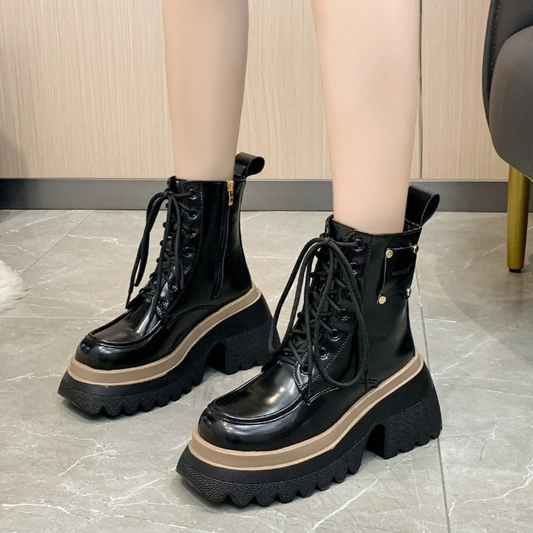 ✅PINKEY P170 Sepatu Boots Martin Resleting Wanita Import Premium Quality