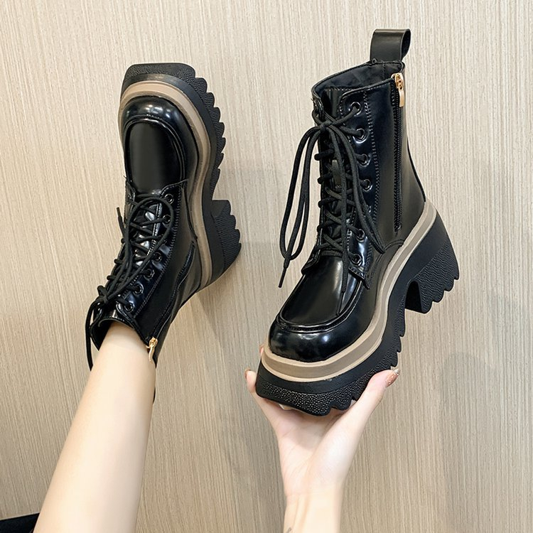 ✅PINKEY P170 Sepatu Boots Martin Resleting Wanita Import Premium Quality