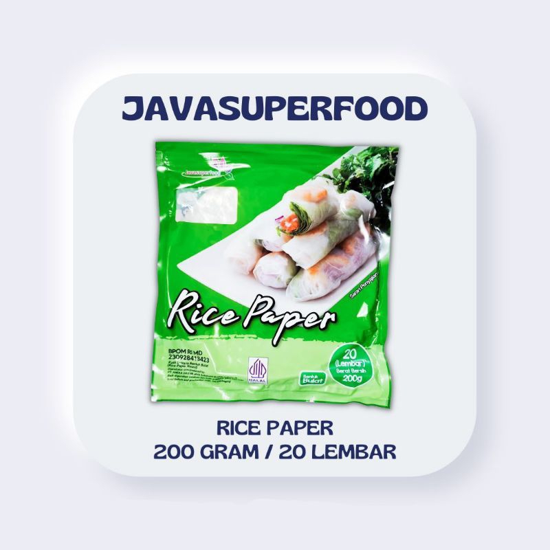 

ADDRIELLA Javasuperfood Rice Paper 200gr/Isi 20pcs