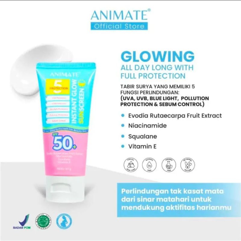 (-) ANIMATE INSTANT GLOW SUNSCREEN 5 PROTECTION