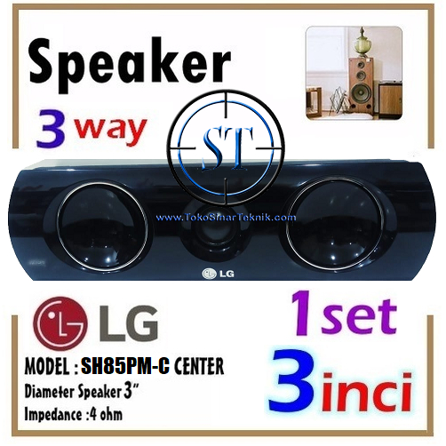 1 Set Speaker Pasif Center LG 3 inch 4 Ohm 272W Audio Speaker System Home Theater 4R 3inch Seri SH85PM-C