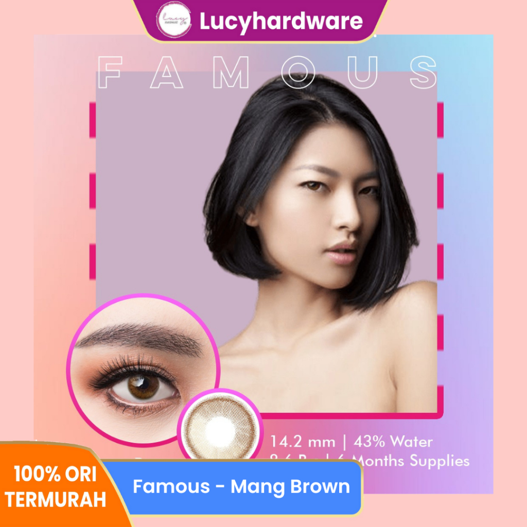 Famous With Biomoist Mang Brown Bulanan Softlens Warna