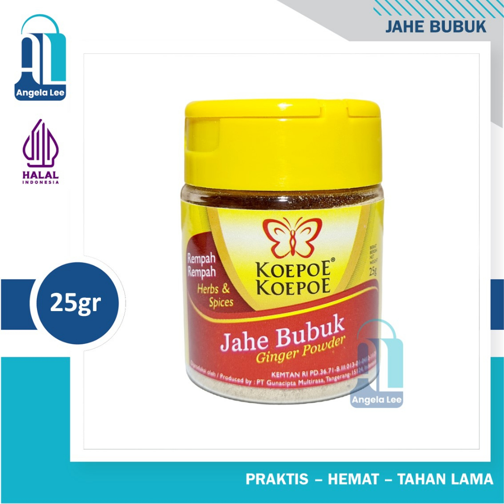 

Koepoe Koepoe Jahe Bubuk Ginger Powder 25gr Halal 100% Rempah Alami