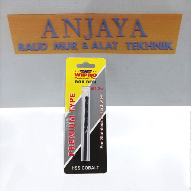WIPRO Mata Bor Besi Premium 4mm HSS Cobalt