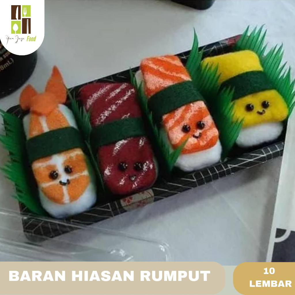 Baran Hiasan Rumput/ Bento Hiasan/ Bento Rumput Plastik /Sushi Partisi 1 Box