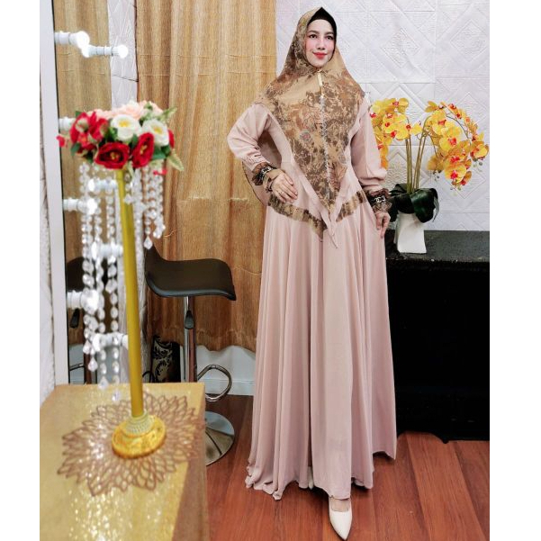 Kencana Series Sarita syari gamis syar'i ori original by Fatimah