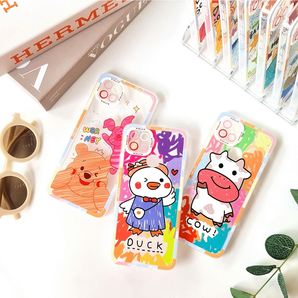 SAMSUNG A03 CORE A12 M12 A23 4G A33 5G A535G | FRAME EYES CARTOON soft case spongebob tpu lens cover