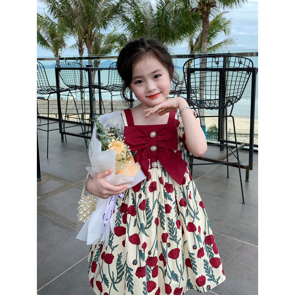 DR6-Dress Anak Perempuan Flower Red Fantasy