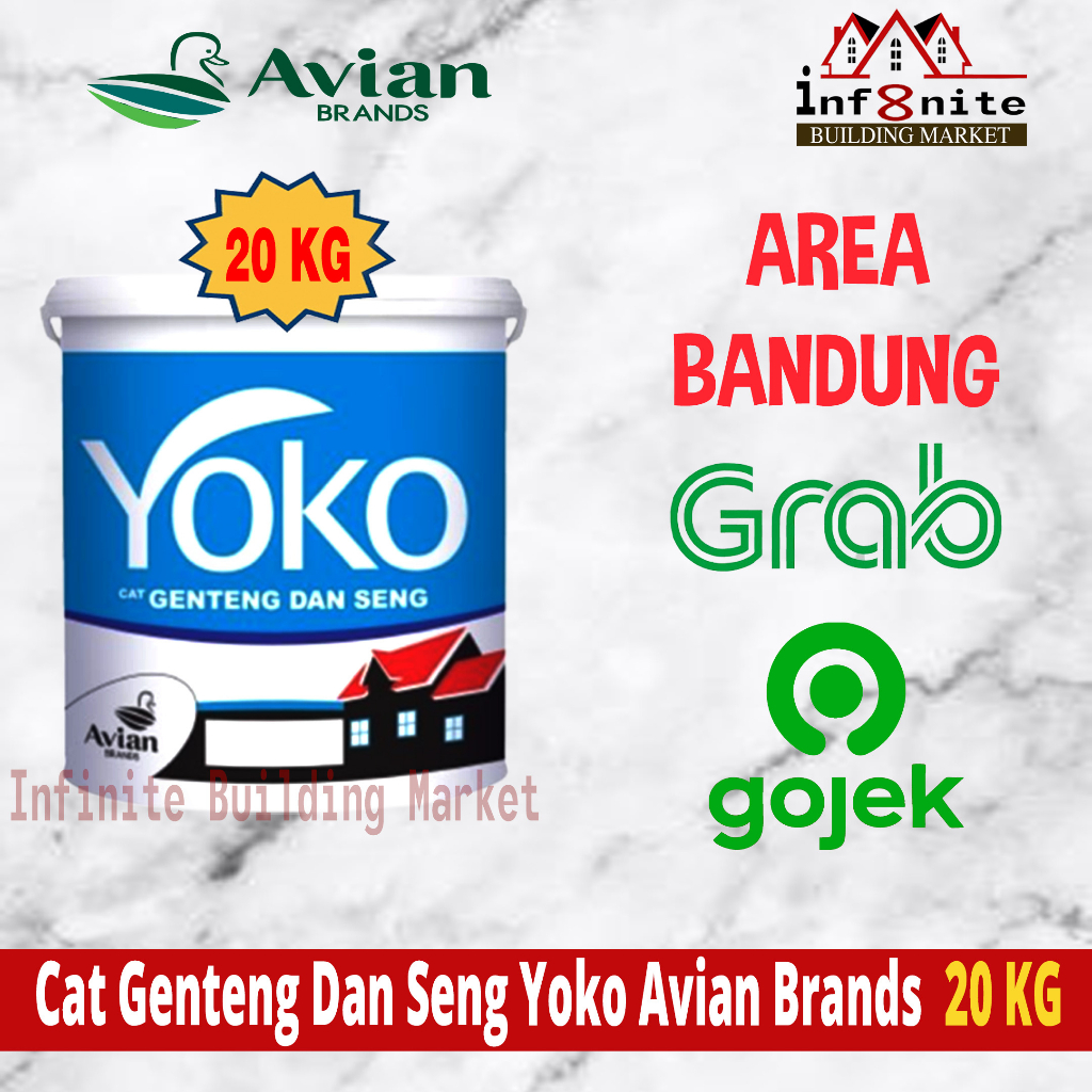 Cat Genteng Dan Seng Avian Brands Yoko 20 KG Roof Paint Asbes Lapangan