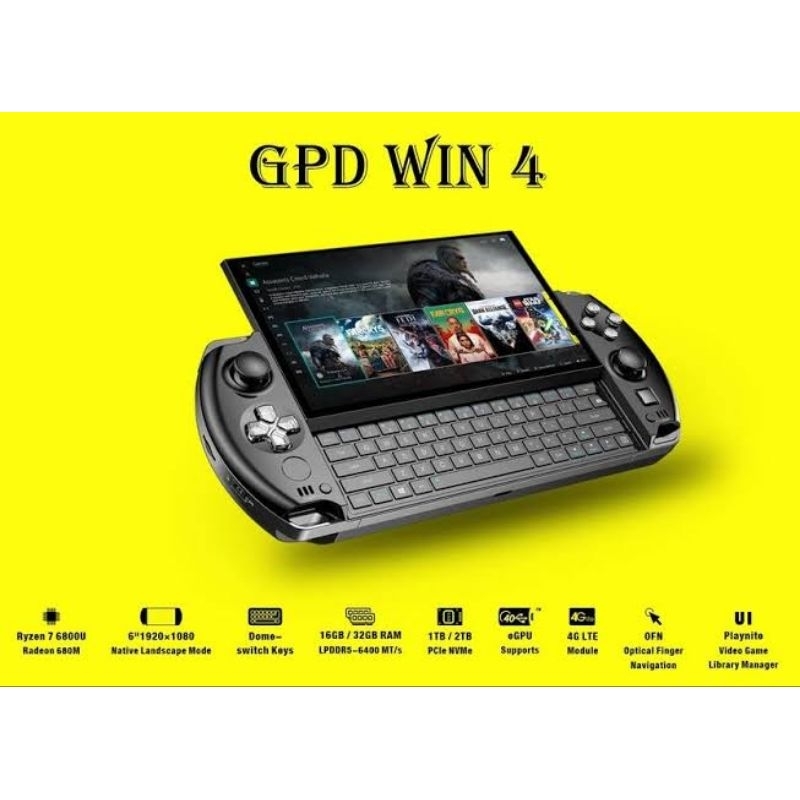 GPD WIN 4 2023 AMD Ryzen 7 6800U 6 Inch Windows 11 Steam OS