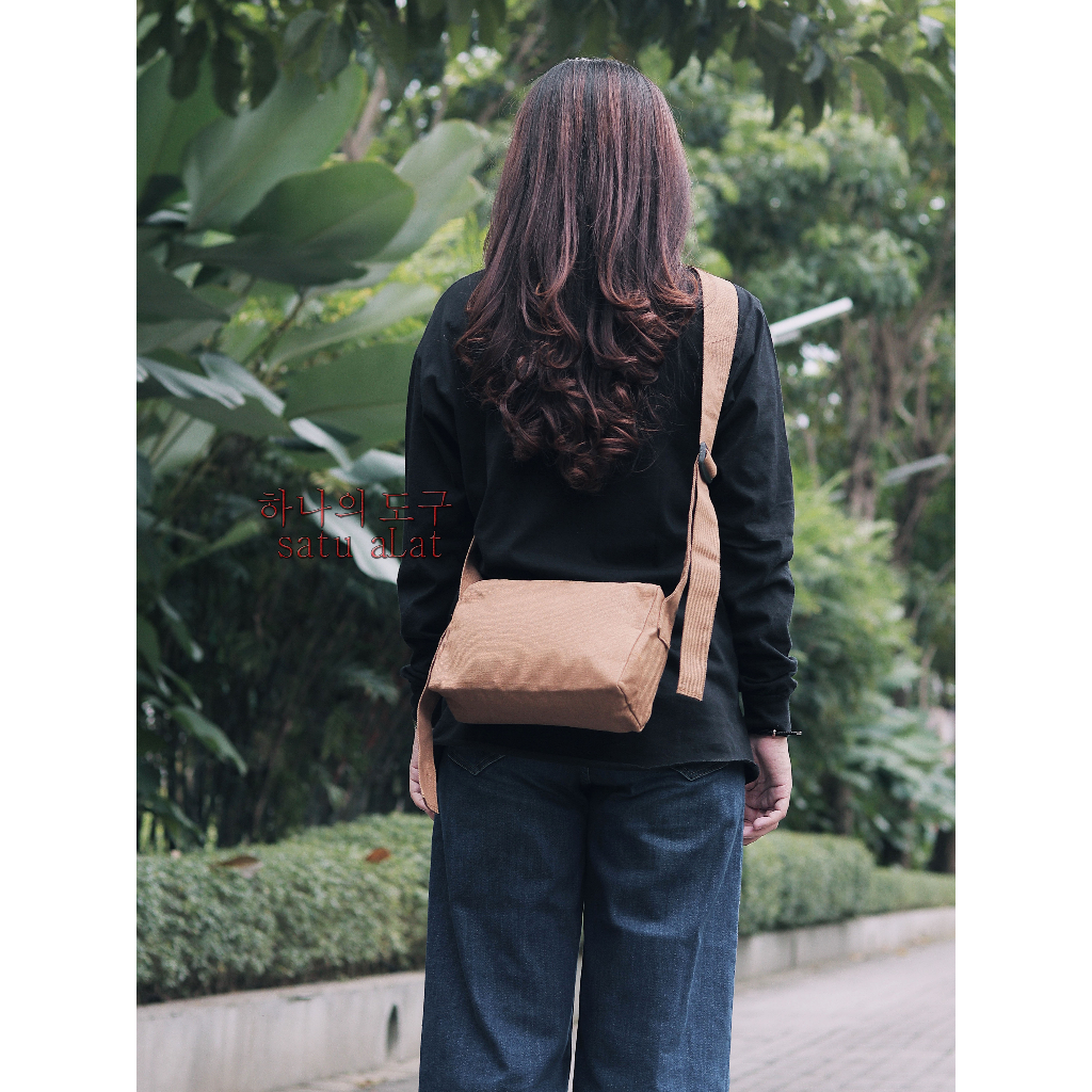 SATU ALAT Tas Selempang SAKURA 100% Canvas Premium Tebal Tas Kanvas