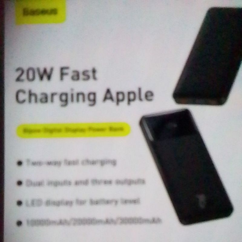 baseus bipow digital display 10000mah 20w powerbank