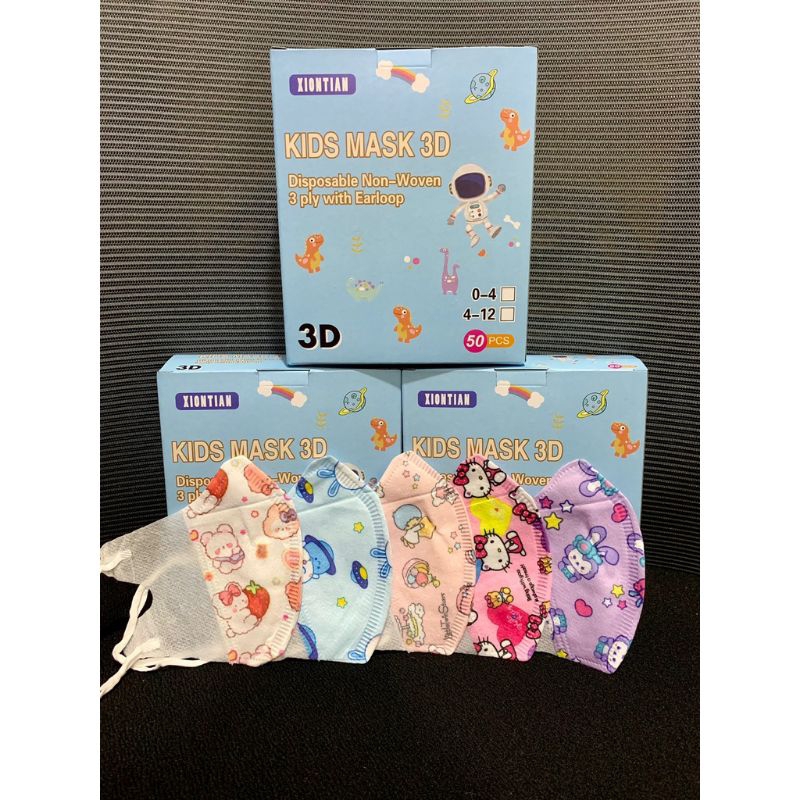 MASKER DUCKBILL ANAK MOTIF KARAKTER ISI 50 PCS