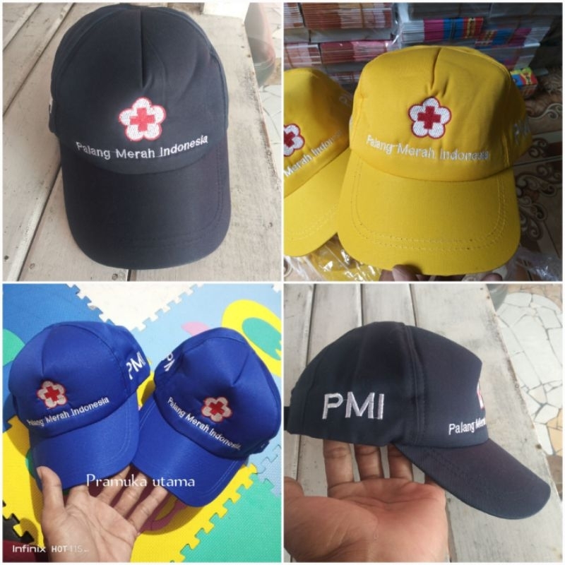 Topi PMI bordir drill tebal rapi