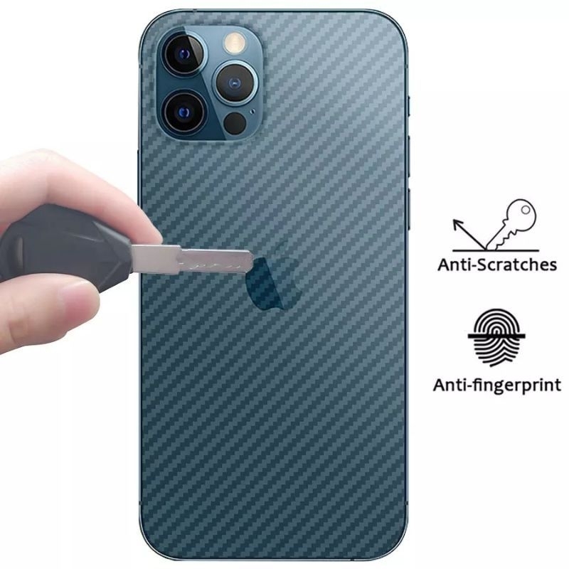 Skin Carbon Iphone 5 5S 6 6S 6 Plus 6S Plus 7 7 Plus 8 8 Plus X Xs Xr Xs Max 11 Pro 11 Pro Max 11 12 Pro 12 Pro Max 12 Mini 12 13 Pro 13 Pro Max 13 Mini 13 14 Pro Max 14 Plus 14 Pro 14 Garskin Anti Jamur Anti Gores Belakang Handphone