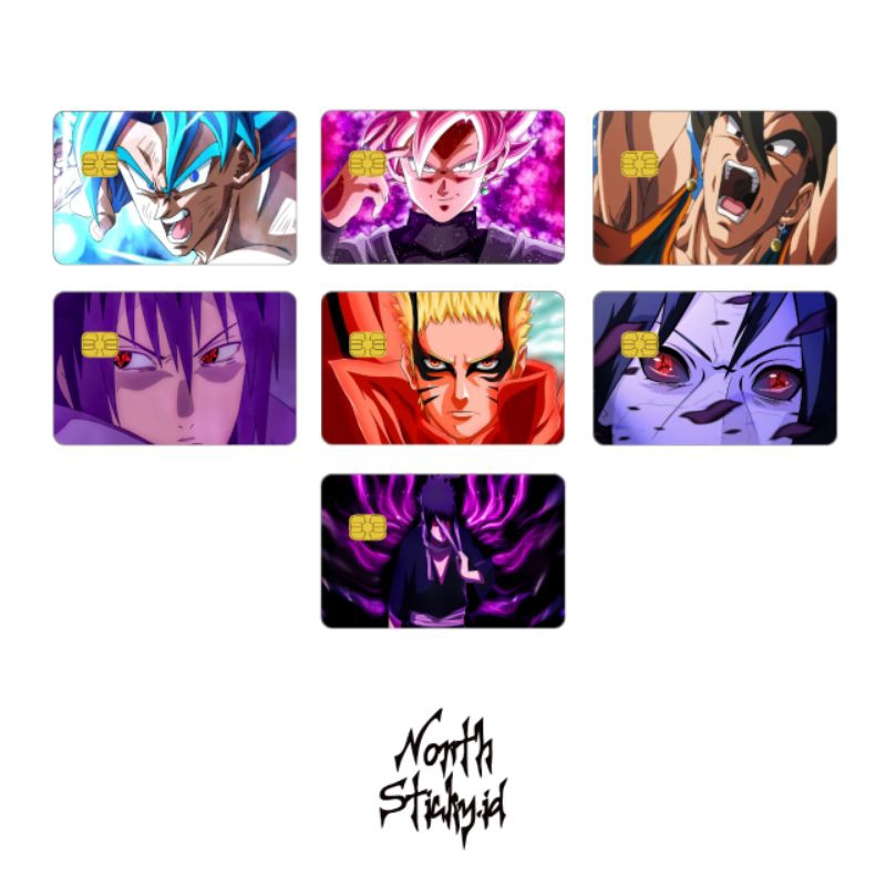 

SKIN CARD/STICKER ATM || NARUTO/GOKU HOLOGRAM || NORTHSTICKY.ID